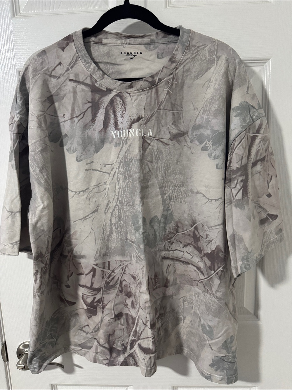 YoungLA Light Gray Camo Short Sleeve Tee